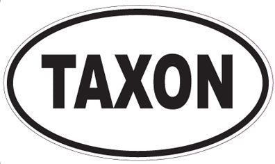 TAXON - Oval Sticker