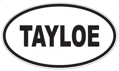 TAYLOE - Oval Sticker