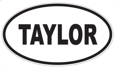 TAYLOR - Oval Sticker
