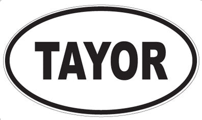 TAYOR - Oval Sticker