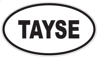 TAYSE - Oval Sticker