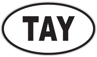 TAY - 3 Letter Initials Oval Magnet