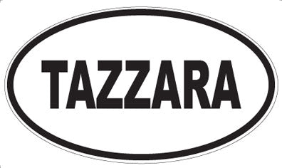TAZZARA - Oval Sticker
