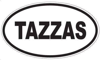 TAZZAS - Oval Sticker