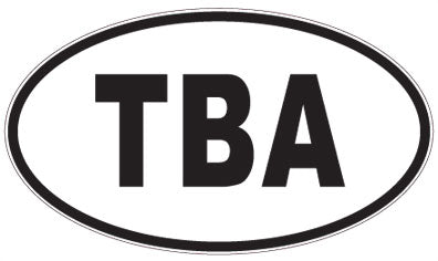 TBA - 3 Letter Initials Oval Magnet