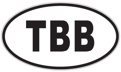 TBB - 3 Letter Initials Oval Magnet
