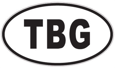 TBG - 3 Letter Initials Oval Magnet