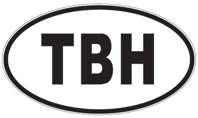 TBH - 3 Letter Initials Oval Magnet