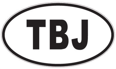 TBJ - 3 Letter Initials Oval Magnet