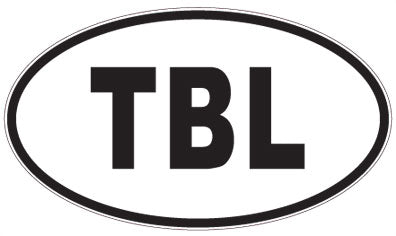 TBL - 3 Letter Initials Oval Magnet