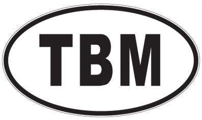 TBM - 3 Letter Initials Oval Magnet