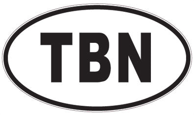 TBN - 3 Letter Initials Oval Magnet