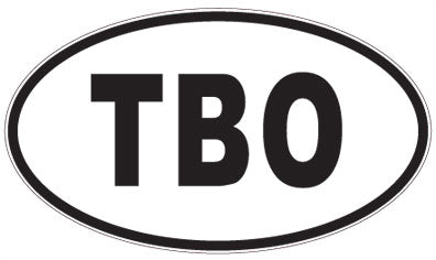 TBO - 3 Letter Initials Oval Magnet