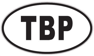 TBP - 3 Letter Initials Oval Magnet