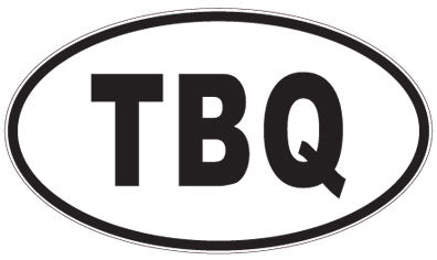 TBQ - 3 Letter Initials Oval Magnet