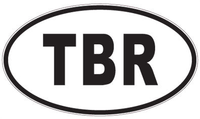 TBR - 3 Letter Initials Oval Magnet