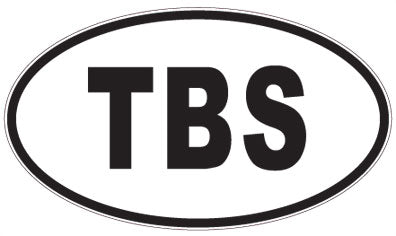 TBS - 3 Letter Initials Oval Magnet