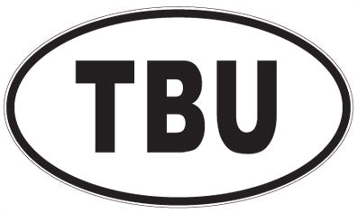 TBU - 3 Letter Initials Oval Magnet