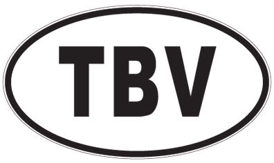 TBV - 3 Letter Initials Oval Magnet