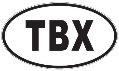 TBX - 3 Letter Initials Oval Magnet