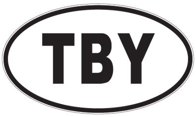 TBY - 3 Letter Initials Oval Magnet