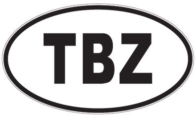 TBZ - 3 Letter Initials Oval Magnet