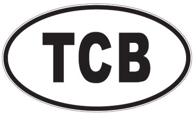 TCB - 3 Letter Initials Oval Sticker
