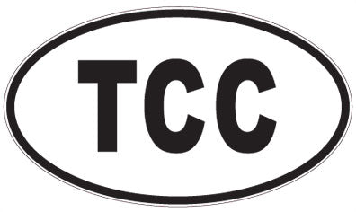 TCC - 3 Letter Initials Oval Magnet