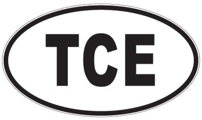 TCE - 3 Letter Initials Oval Magnet