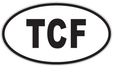 TCF - 3 Letter Initials Oval Magnet
