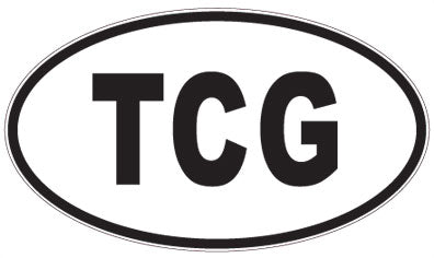 TCG - 3 Letter Initials Oval Magnet