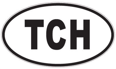 TCH - 3 Letter Initials Oval Magnet