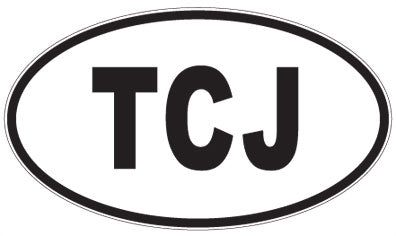 TCJ - 3 Letter Initials Oval Magnet