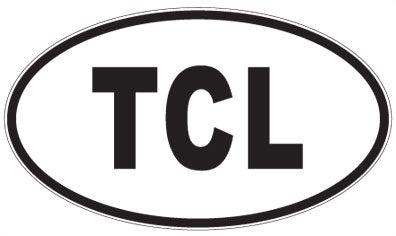 TCL - 3 Letter Initials Oval Magnet