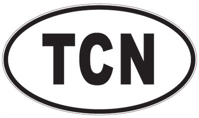 TCN - 3 Letter Initials Oval Magnet