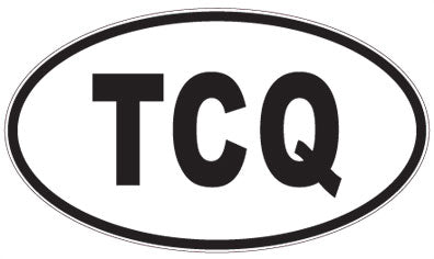 TCQ - 3 Letter Initials Oval Magnet