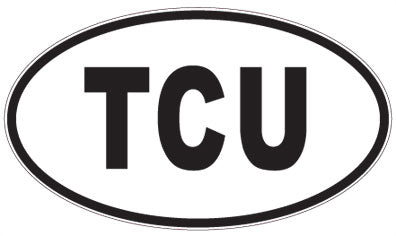 TCU - 3 Letter Initials Oval Magnet