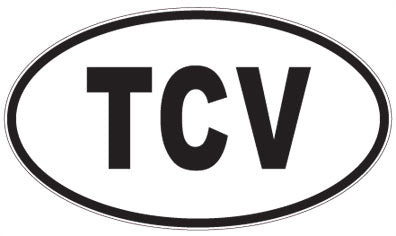 TCV - 3 Letter Initials Oval Magnet