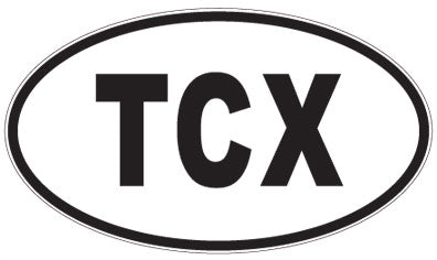 TCX - 3 Letter Initials Oval Magnet