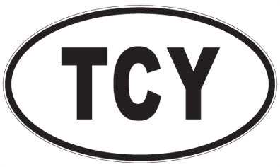 TCY - 3 Letter Initials Oval Magnet