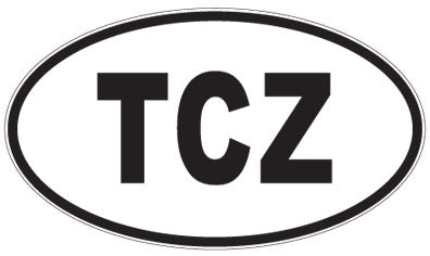 TCZ - 3 Letter Initials Oval Magnet