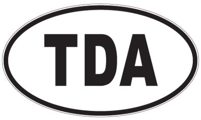 TDA - 3 Letter Initials Oval Magnet