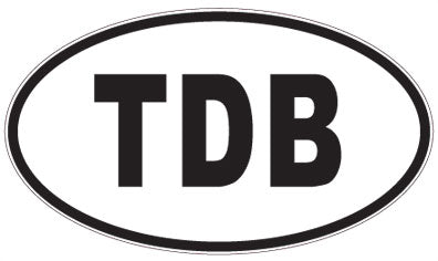 TDB - 3 Letter Initials Oval Magnet