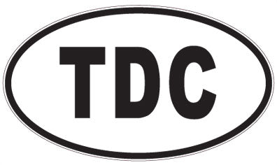 TDC - 3 Letter Initials Oval Magnet