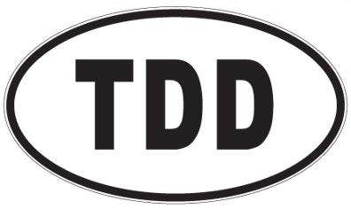 TDD - 3 Letter Initials Oval Magnet