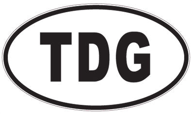 TDG - 3 Letter Initials Oval Magnet
