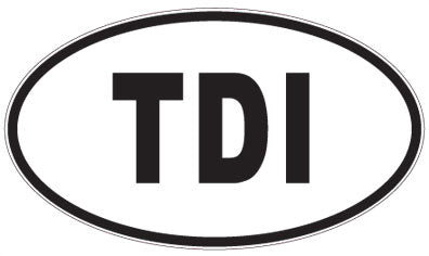 TDI - 3 Letter Initials Oval Magnet
