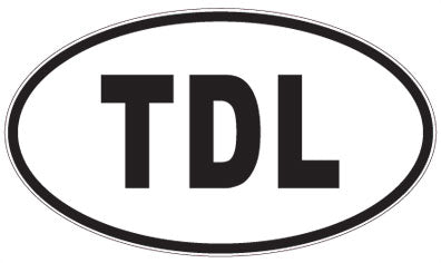 TDL - 3 Letter Initials Oval Magnet