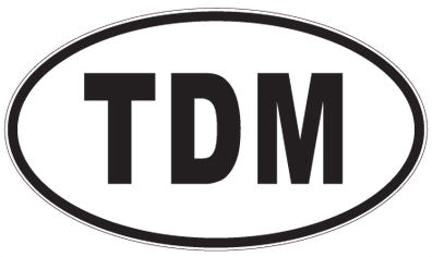 TDM - 3 Letter Initials Oval Magnet