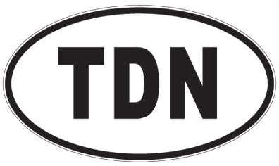 TDN - 3 Letter Initials Oval Magnet
